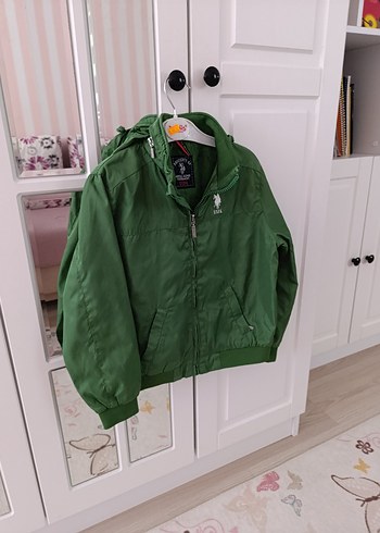 Yeşil Erkek Çocuk Fermuarlı Ceket us polo - Görsel 2