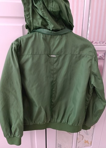 Yeşil Erkek Çocuk Fermuarlı Ceket us polo - Görsel 5