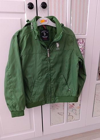 Yeşil Erkek Çocuk Fermuarlı Ceket us polo - Görsel 3