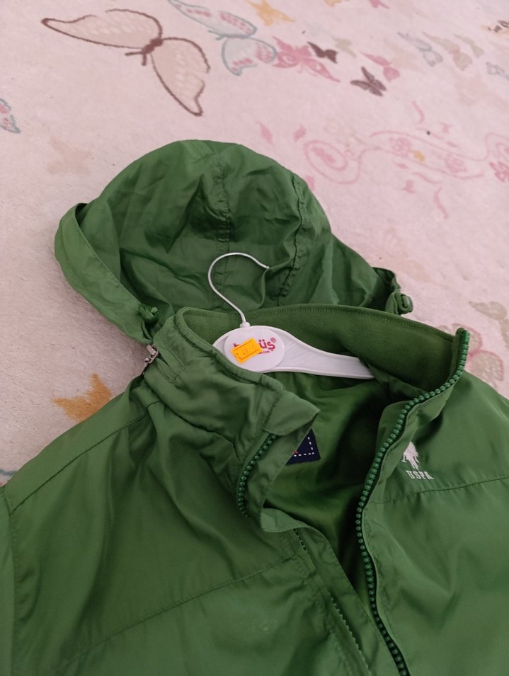 Yeşil Erkek Çocuk Fermuarlı Ceket us polo - Görsel 4