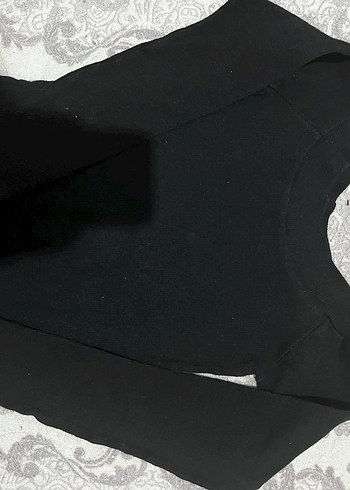 Uzun Kollu Siyah Uzun Elbise - Görsel 4