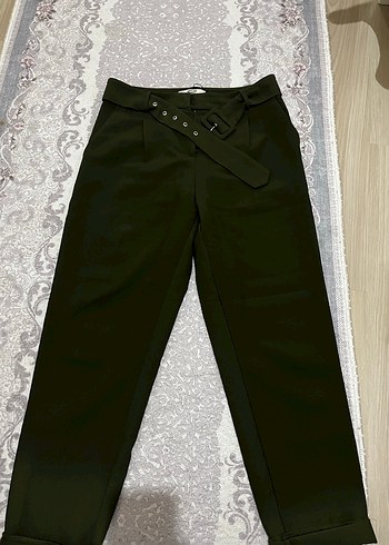 Kemerli kumaş  Kadın Pantolon - Görsel 2