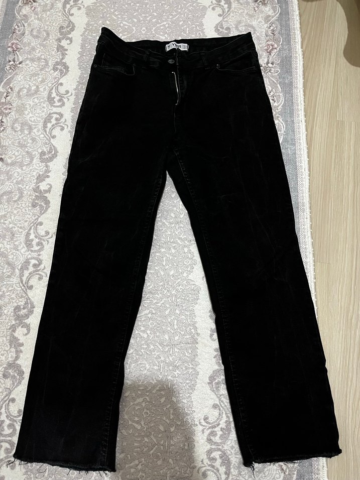 Siyah Kadın  Denim Pantolon - Görsel 2