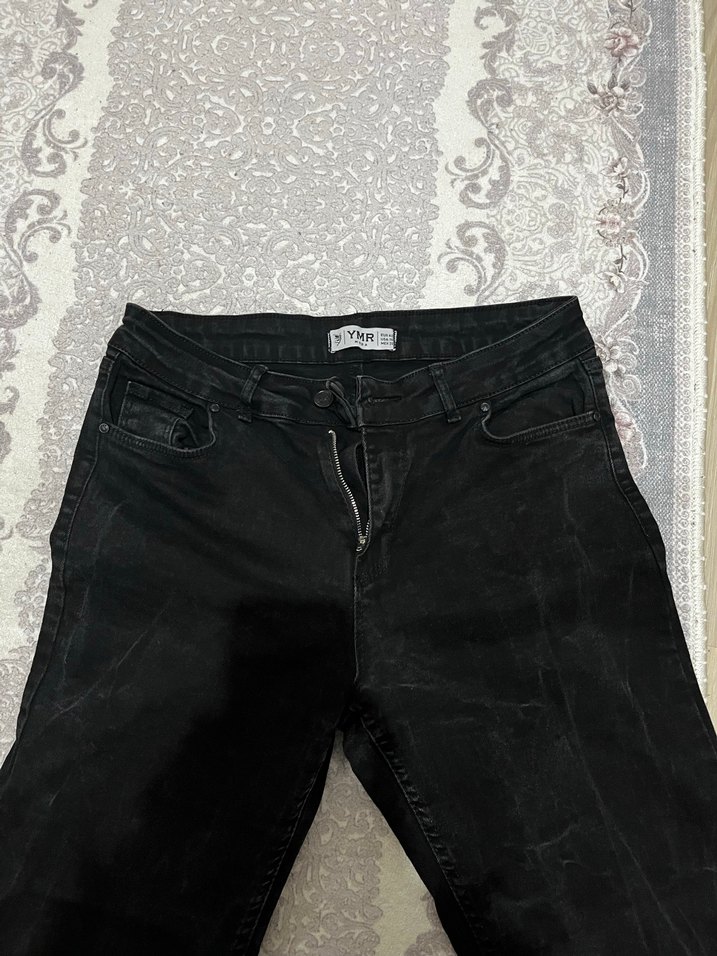 Siyah Kadın  Denim Pantolon - Görsel 3