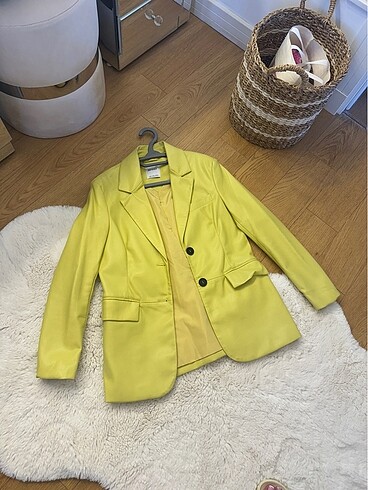 Bershka Bershak deri blazer ceket