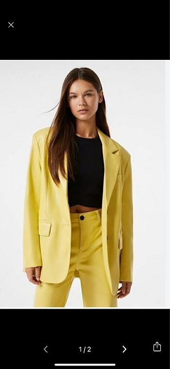 Bershak deri blazer ceket
