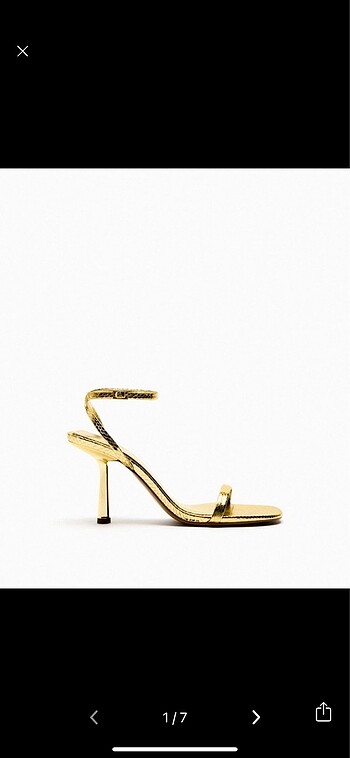 Zara Zara gold topuklu ayakkabı