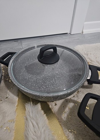 Gri Granit Görünümlü Tencere Seti - Görsel 6