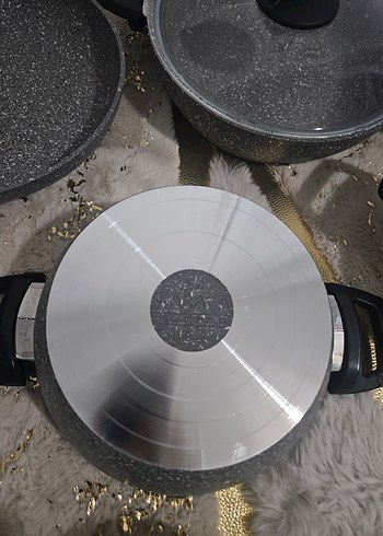 Gri Granit Görünümlü Tencere Seti - Görsel 4