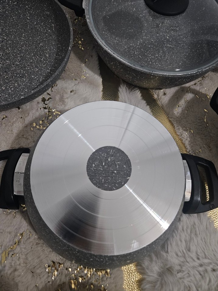 Gri Granit Görünümlü Tencere Seti - Görsel 4