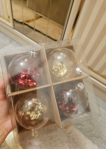 Işıltılı Yılbaşı Süsleri 4'lü Set - Görsel 2