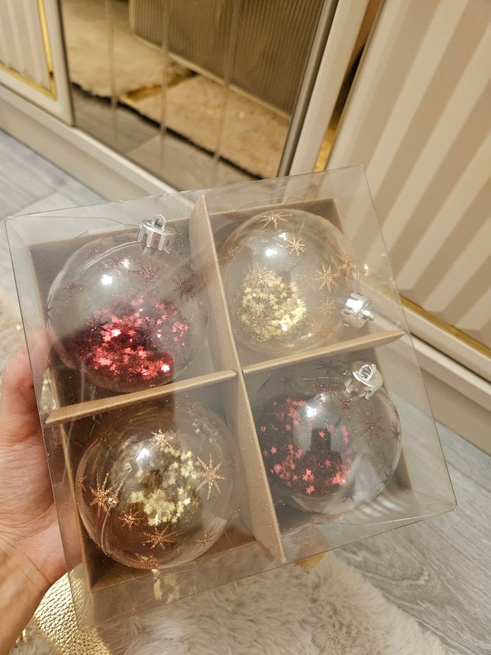 Işıltılı Yılbaşı Süsleri 4'lü Set - Görsel 2