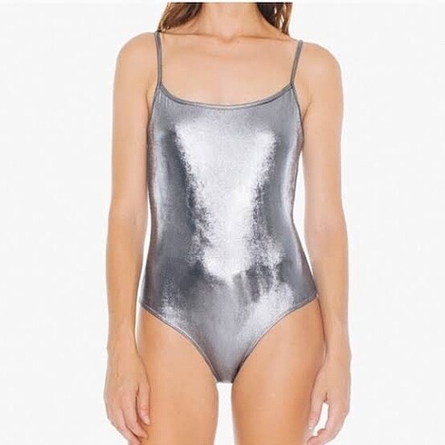 Metalik Gümüş H&M Coachella Askılı Bodysuite