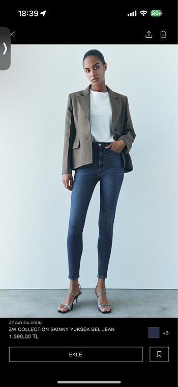 Mavi Zara High Rise Jean