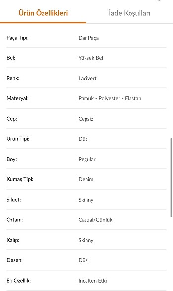 l Beden lacivert Renk Gece mavisi trendyolmilla skinny jean