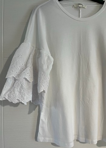 Koton Kadın Beyaz Fırfırlı Pamuk Bluz - Görsel 6