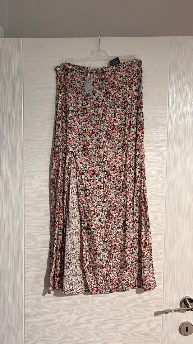 h&m çiçekli viskoz etek - Görsel 5