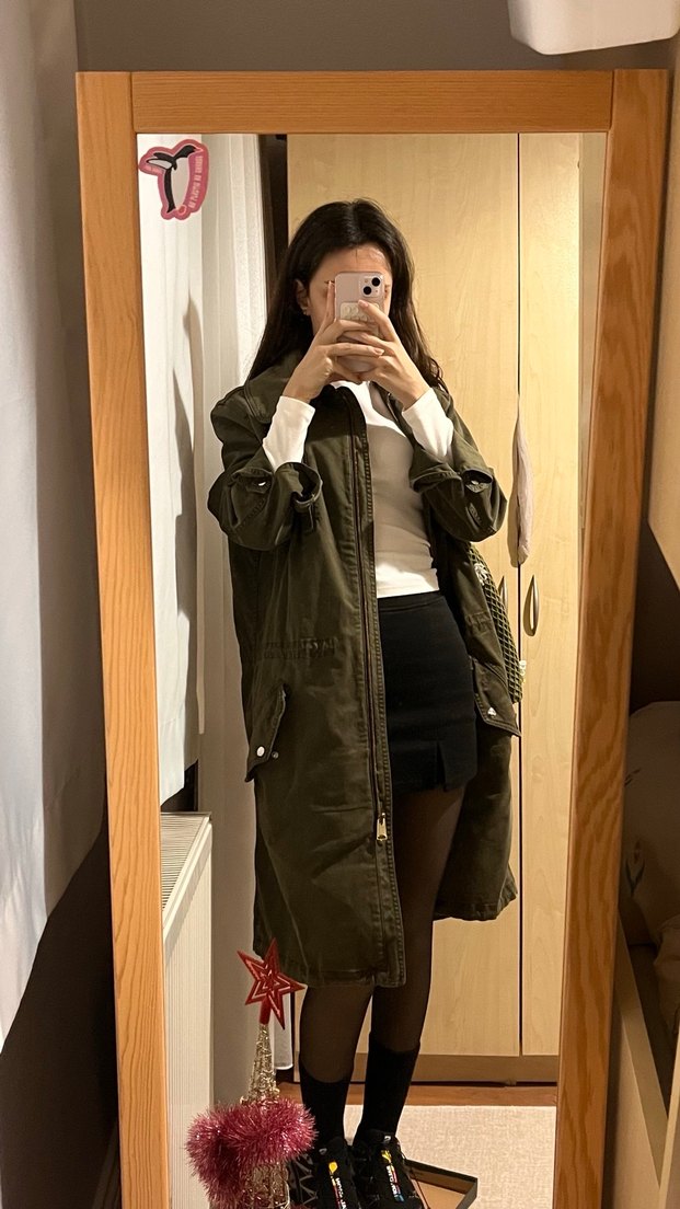 Haki trençkot ceket - Görsel 2