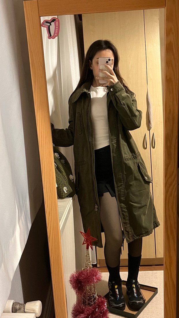 Haki trençkot ceket - Görsel 4