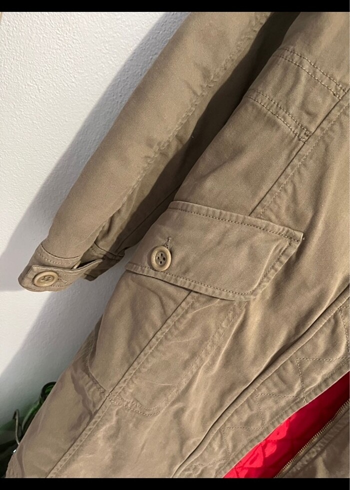 bej kahve parka - Görsel 4