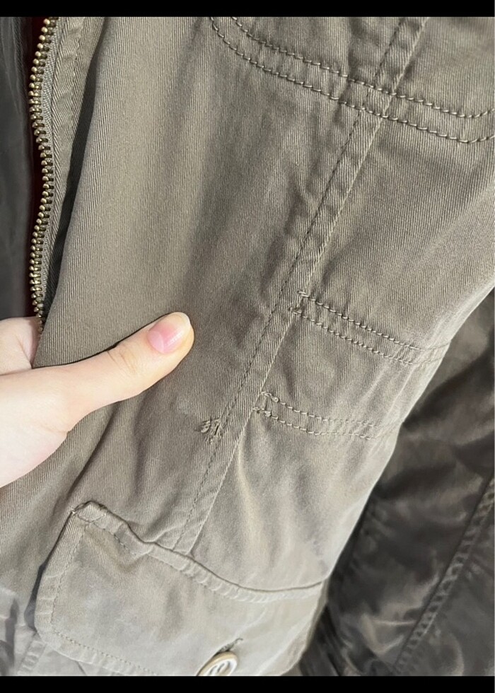 bej kahve parka - Görsel 3