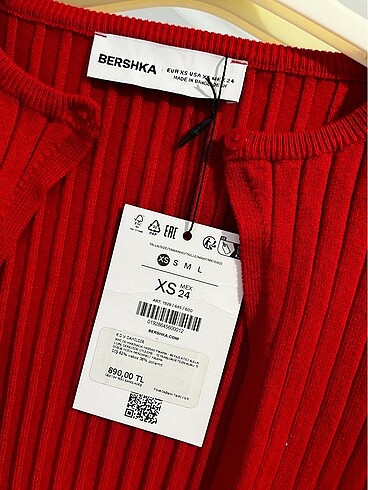 xs Beden Bershka Kırmızı Hırka Bolero