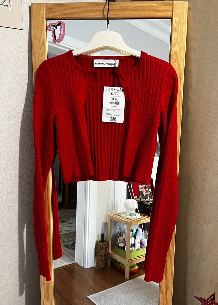 Bershka Kırmızı Hırka Bolero - Görsel 2