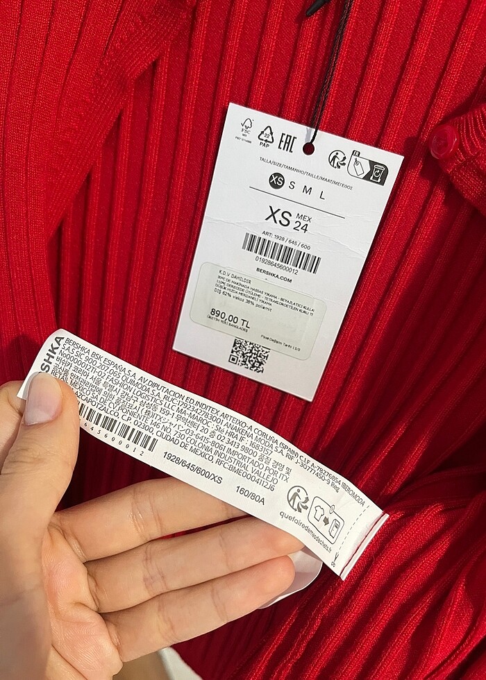 Bershka Kırmızı Hırka Bolero - Görsel 4