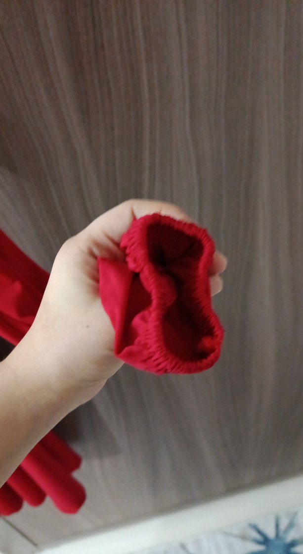 Klasik Kırmızı Midi Elbise V Yakalı - Görsel 4