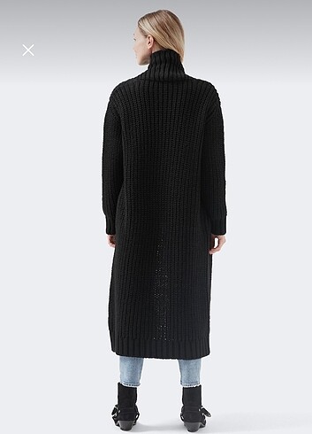s Beden siyah Renk Mavi Kadın Icon Oversize Siyah Hırka