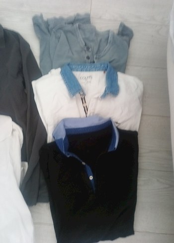 Erkek Gri Fermuarlı Uzun Kollu Polo Tişört - Görsel 2