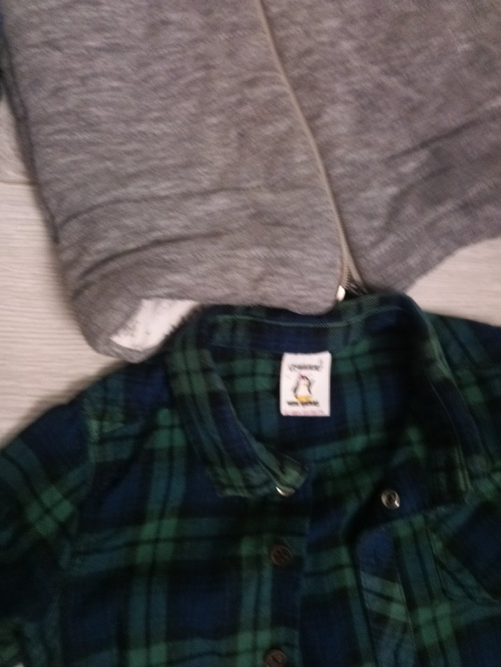 Gri Kapüşonlu Örgü Erkek Çocuk Mont - Görsel 4