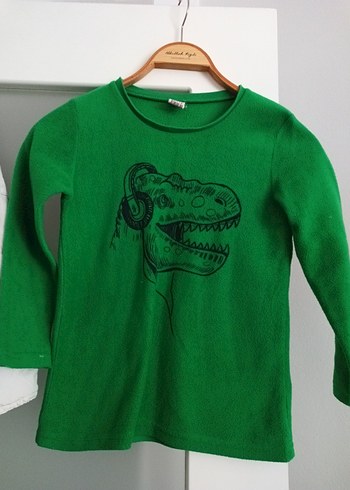 Erkek Çocuk Yeşil Baskılı Sweatshirt - Görsel 4