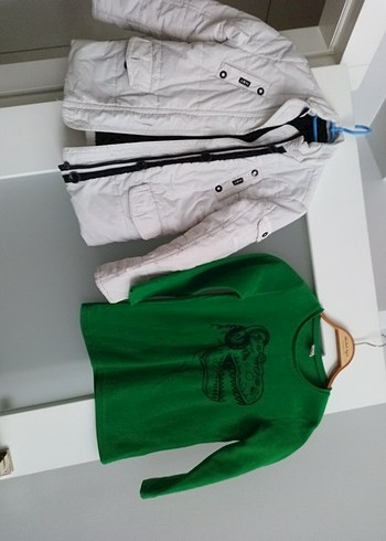 Erkek Çocuk Yeşil Baskılı Sweatshirt - Görsel 2