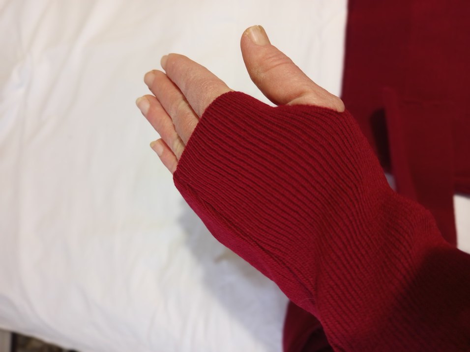 Bordo  Uzun Kollu Kadın  crop etek takım - Görsel 3