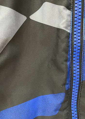 Erkek Çocuk Mavi Desenli Kapüşonlu Ceket ve Pantolon - Görsel 5