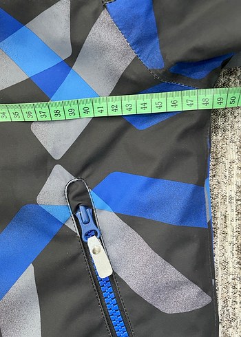 Erkek Çocuk Mavi Desenli Kapüşonlu Ceket ve Pantolon - Görsel 7