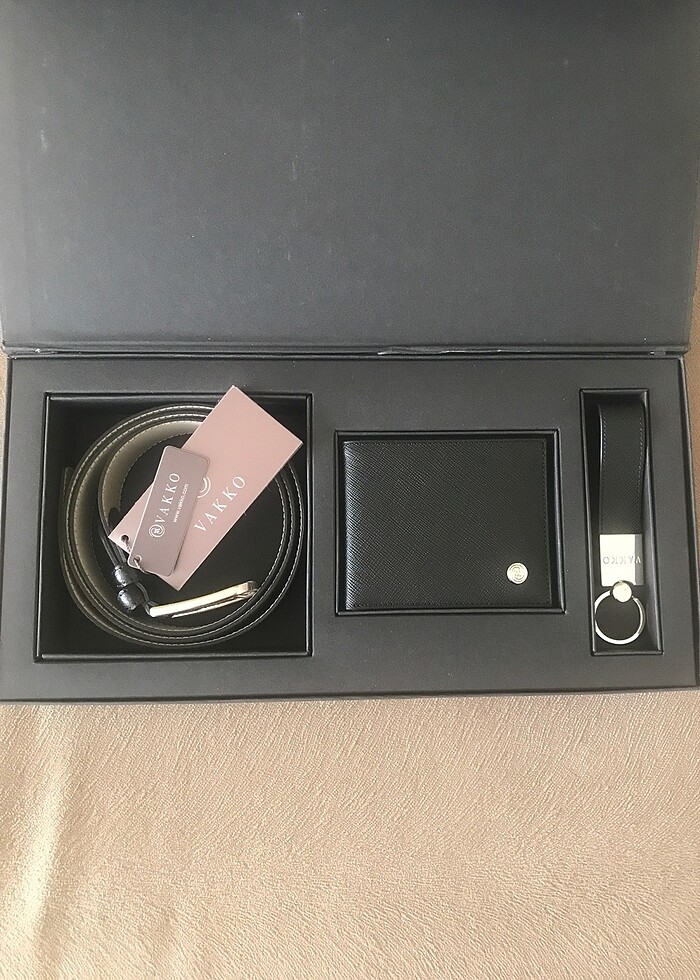 Vakko orijinali cüzdan kemer anahtarlık seti - Görsel 4