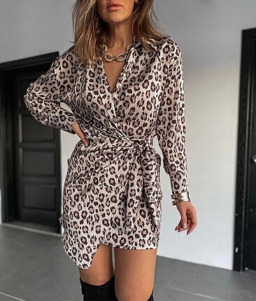 Leopar elbise
