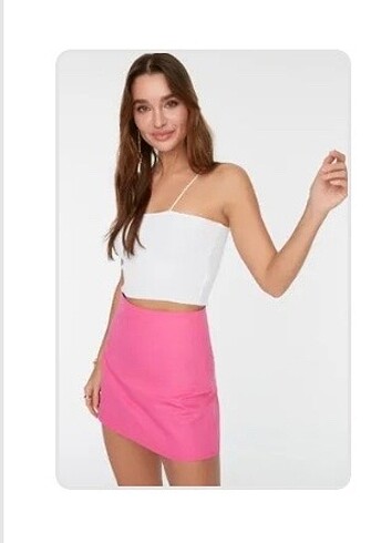 Trendyol Pembe Basic Etek