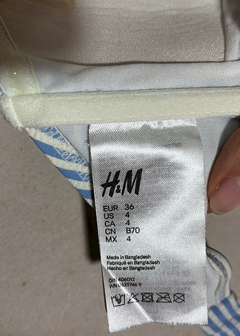 Mavi Çizgili Fırfırlı Strappy Bikini - Görsel 6