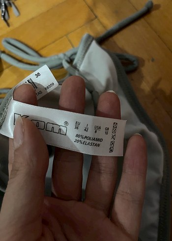 Gri Püsküllü Bohem Mini Bikini - Görsel 4