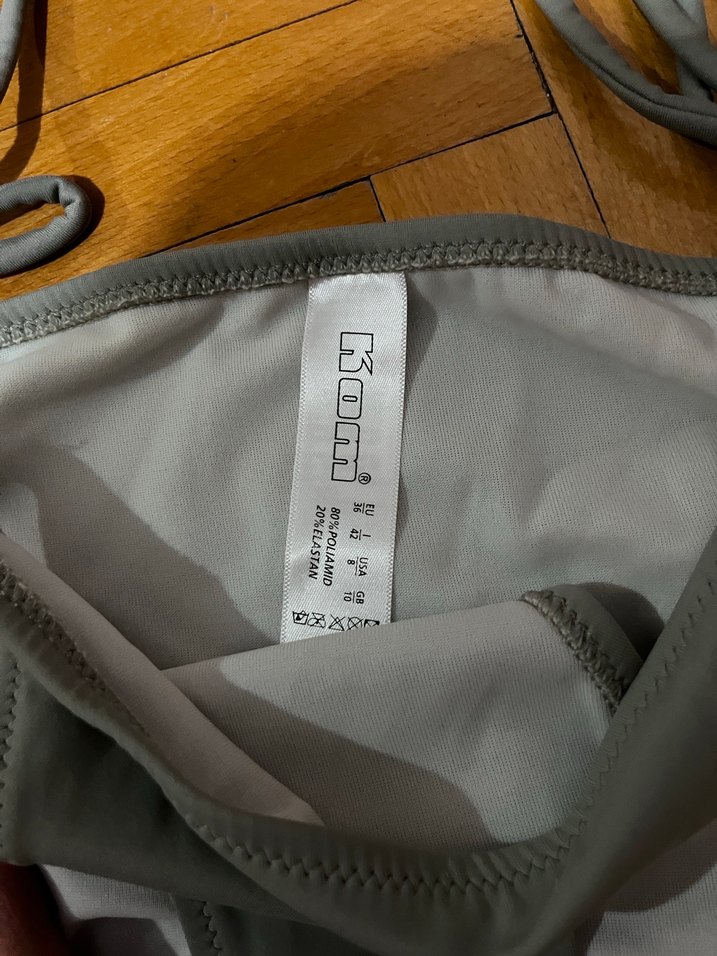 Gri Püsküllü Bohem Mini Bikini - Görsel 3