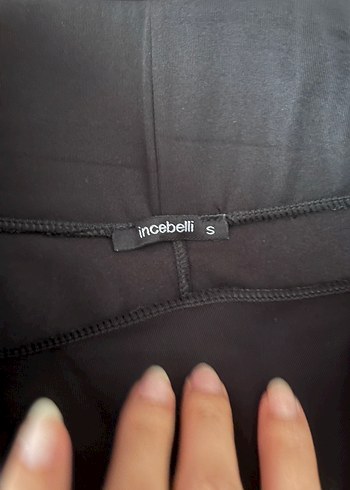 Diğer Siyah Kadın Midi Tayt Velcro Detaylı