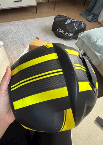 Sarı Biker Motosiklet Kaskı - Görsel 5