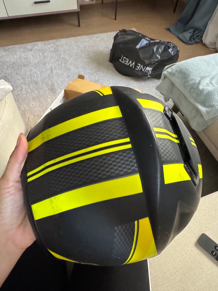 Sarı Biker Motosiklet Kaskı - Görsel 5