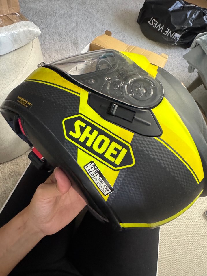 Sarı Biker Motosiklet Kaskı - Görsel 4