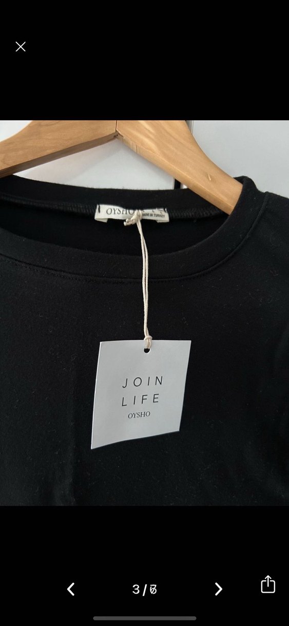 Siyah Uzun Kollu Crop Top - Görsel 3