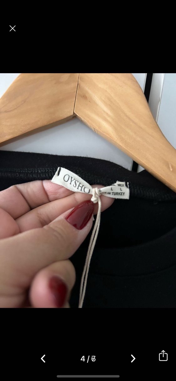 Siyah Uzun Kollu Crop Top - Görsel 4