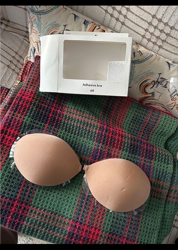 Bej Desenli Yapışkanlı Sütyen - Görsel 5